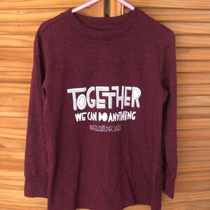 Cat & Jack Burgundy Long Sleeve Tee